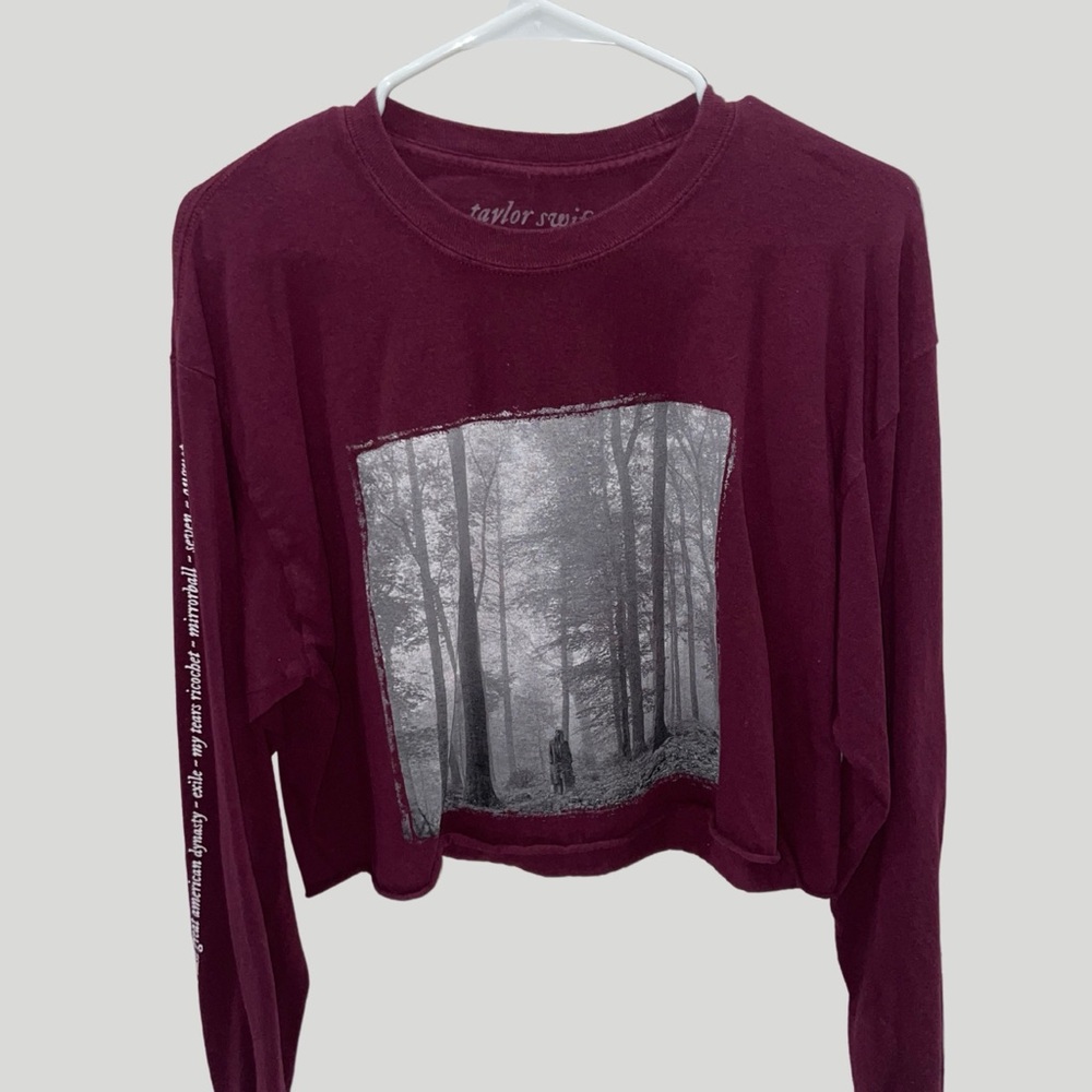 Maroon Long Sleeve Graphic Tee